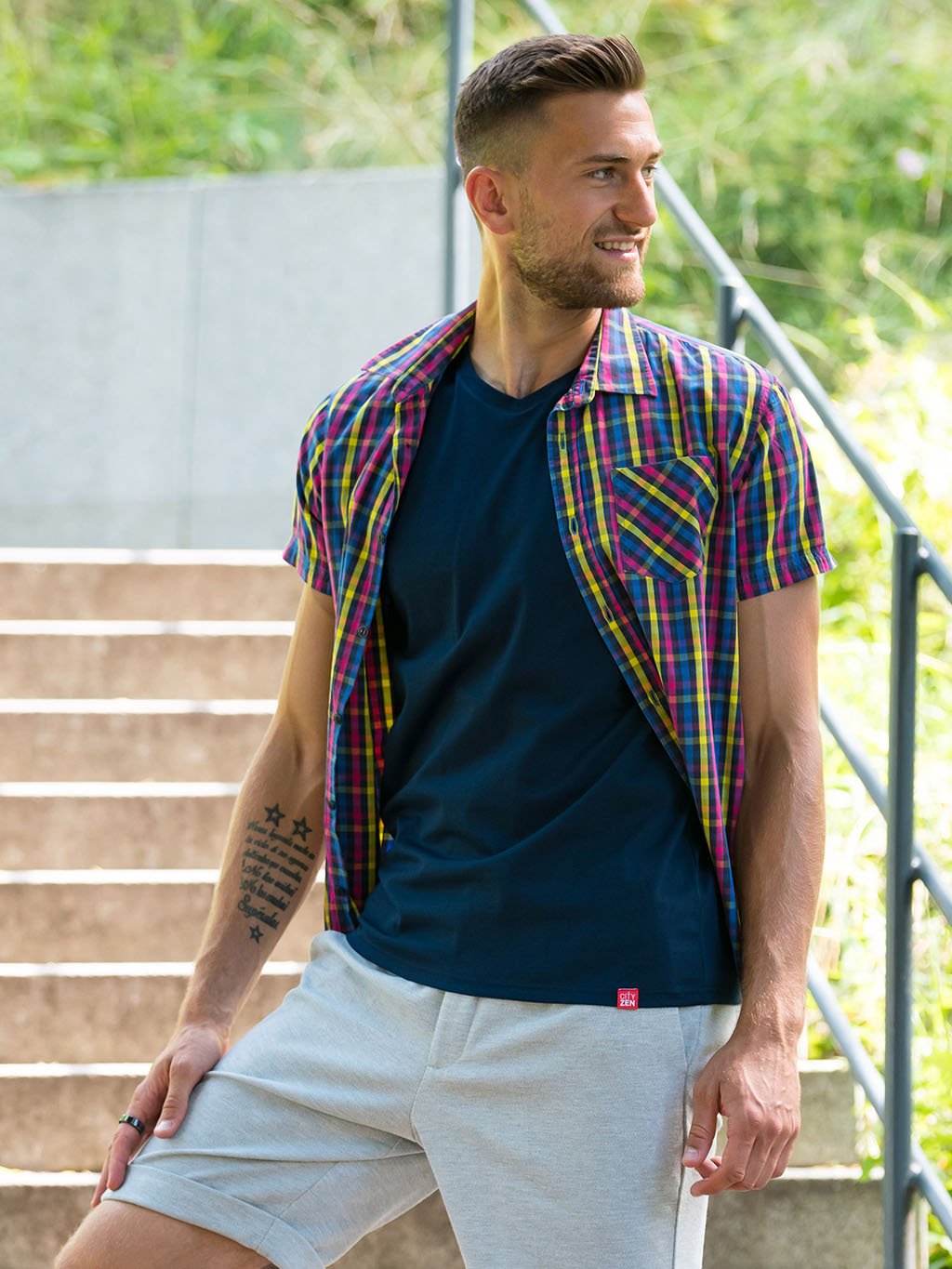 Antischweiß Herren Baumwollshirt CityZen® - V-Ausschnitt BONDY