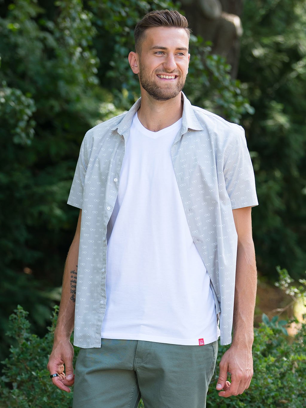 Antischweiß Herren Baumwollshirt CityZen® - V-Ausschnitt BONDY