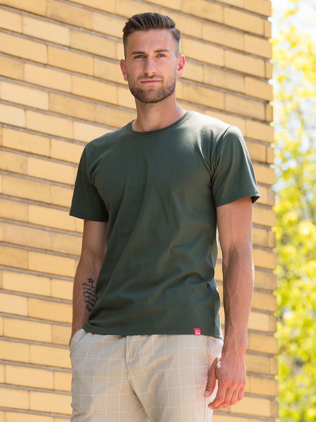 Antischweiß Herren Baumwollshirt CityZen® - Rundhals