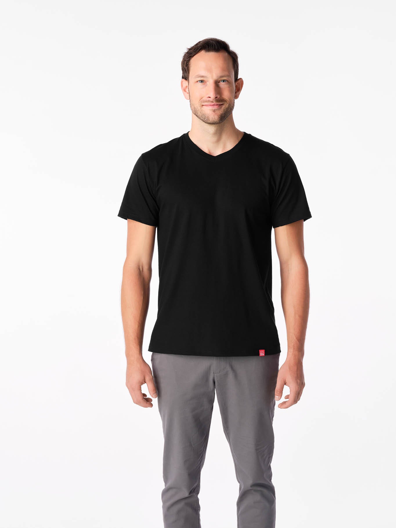 Antischweiß Herren Baumwollshirt CityZen® - V-Ausschnitt BONDY
