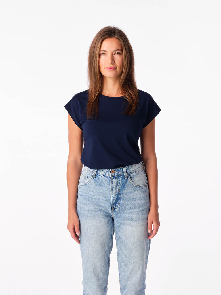 Schweißresistentes Damen Baumwollshirt CityZen® - Kimonoschnitt