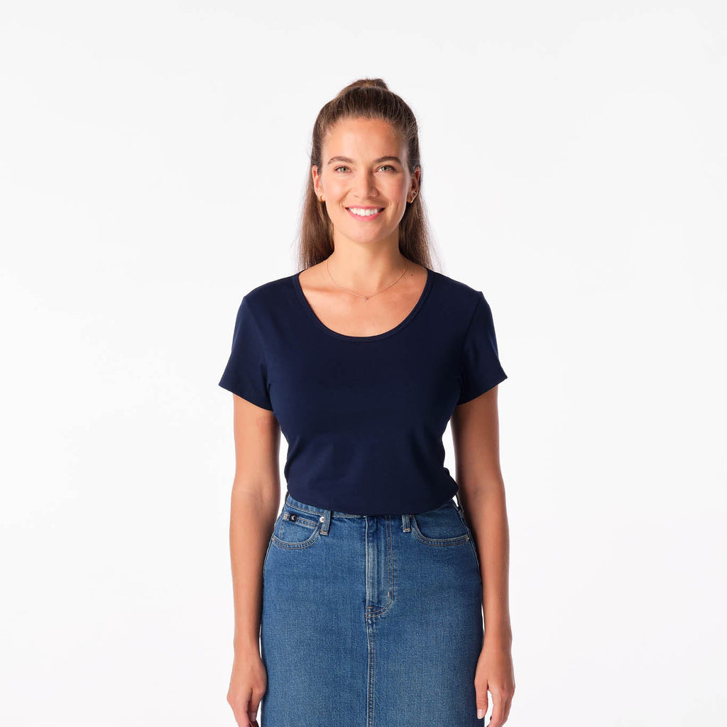 Schweißresistentes Damen Baumwollshirt CityZen® - Klassischer Schnitt