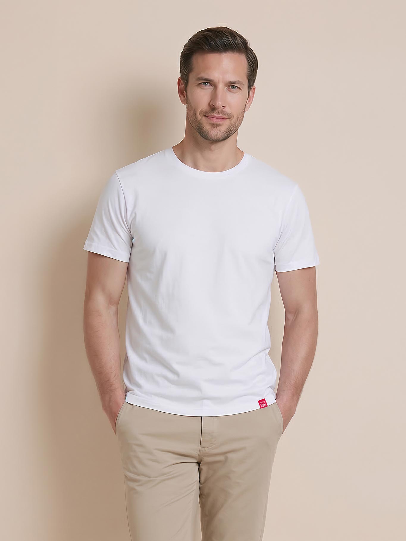 Antischweiß Herren Baumwollshirt CityZen® - Rundhals