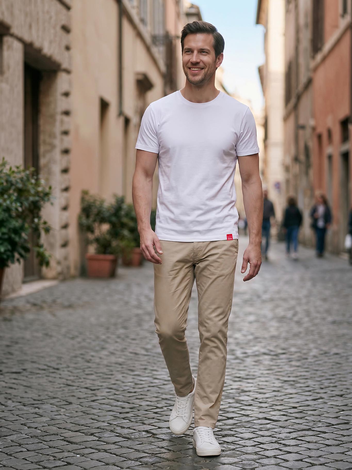 Antischweiß Herren Baumwollshirt CityZen® - Rundhals