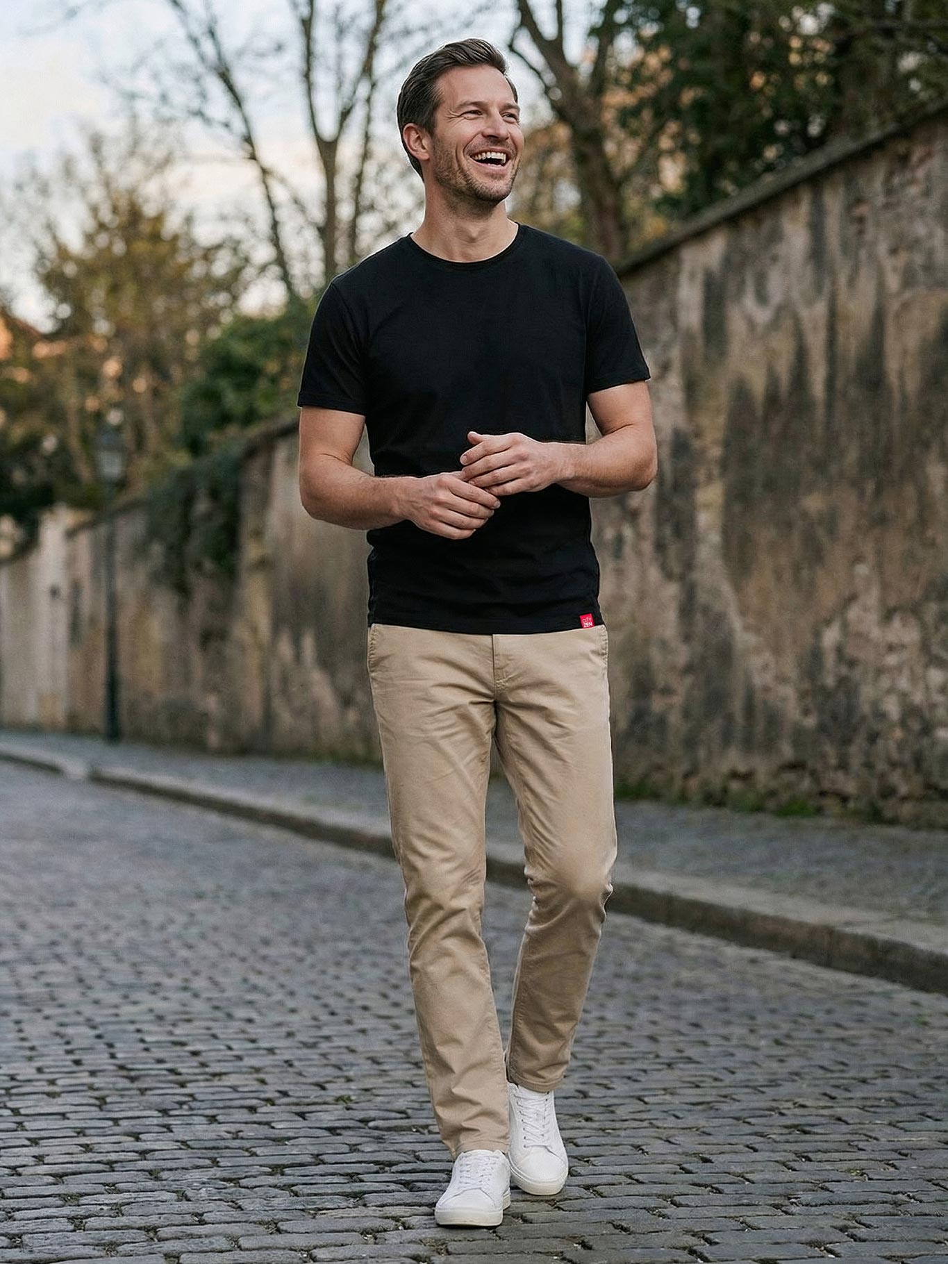 Antischweiß Herren Baumwollshirt CityZen® - Rundhals