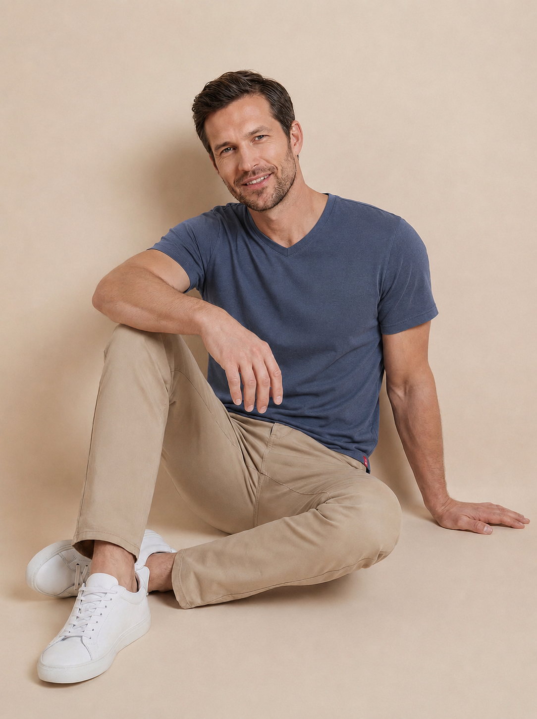 Antischweiß Herren Baumwollshirt CityZen® - V-Ausschnitt BONDY