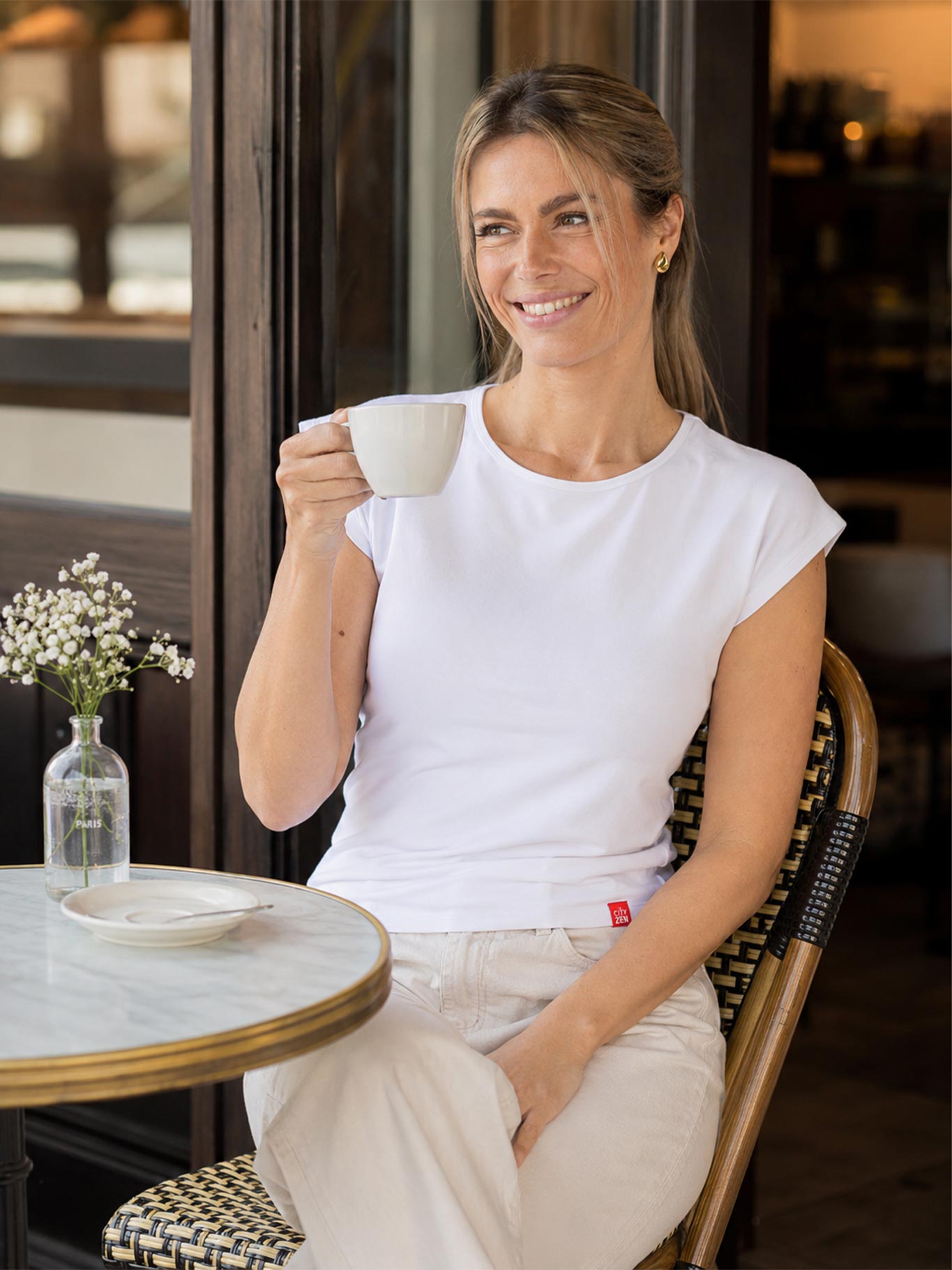 Schweißresistentes Damen Baumwollshirt CityZen® - Kimonoschnitt ALTA
