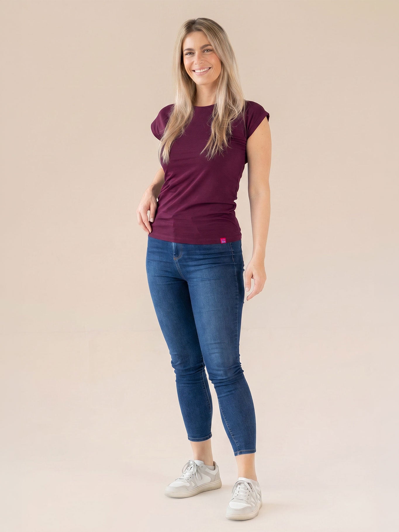 Schweißresistentes Damen Baumwollshirt CityZen® - Kimonoschnitt ALTA
