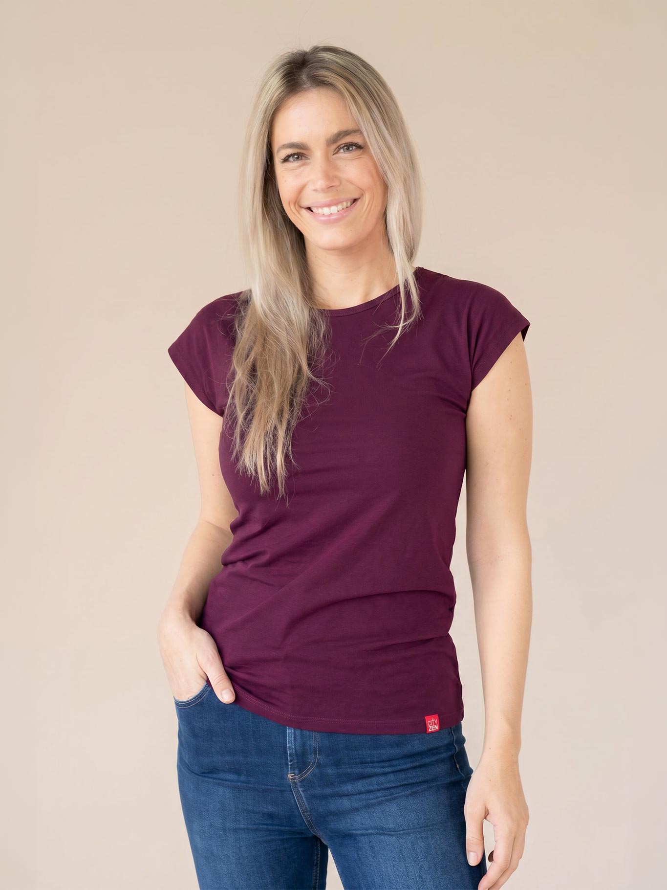 Schweißresistentes Damen Baumwollshirt CityZen® - Kimonoschnitt ALTA