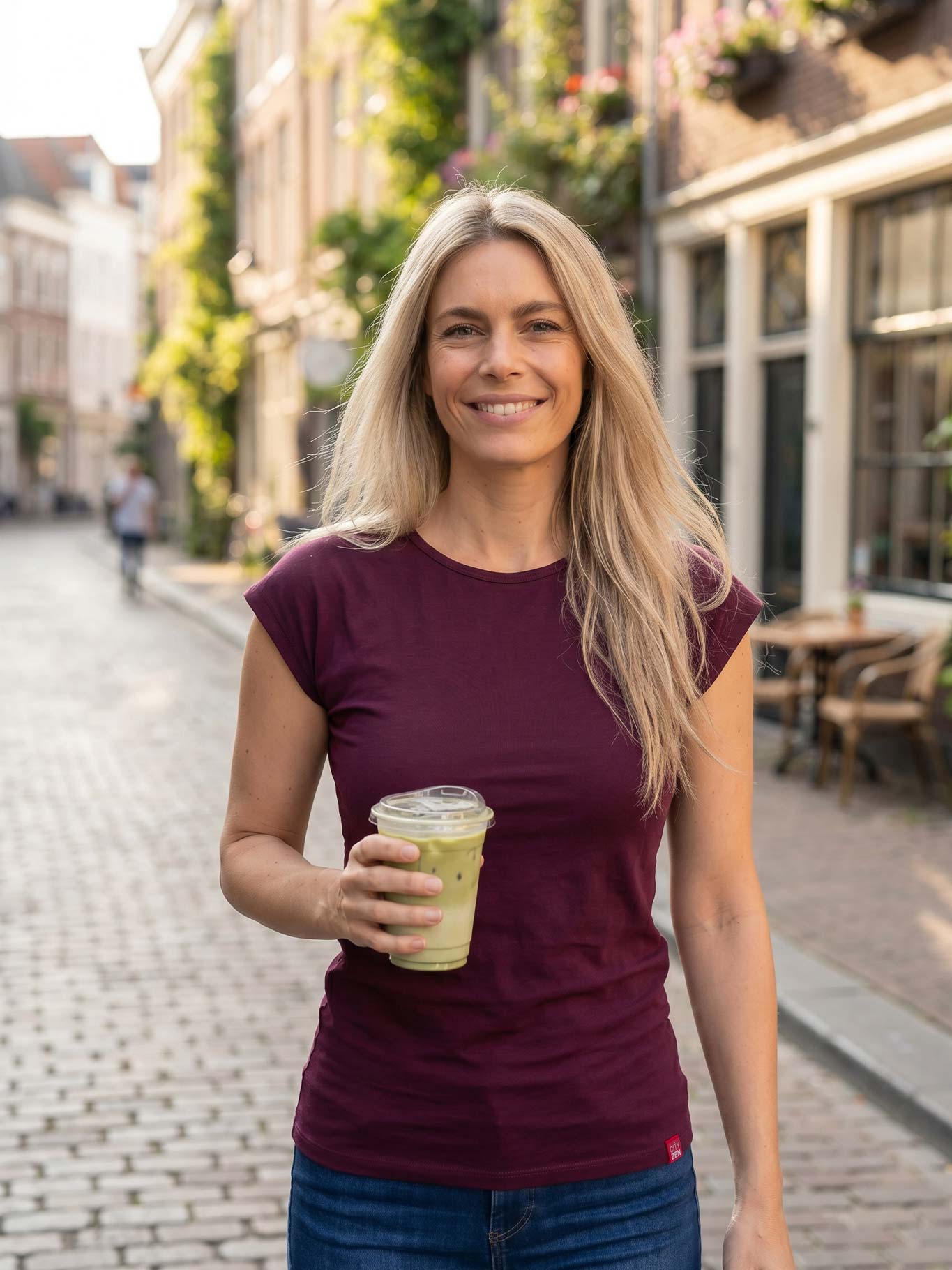 Schweißresistentes Damen Baumwollshirt CityZen® - Kimonoschnitt ALTA