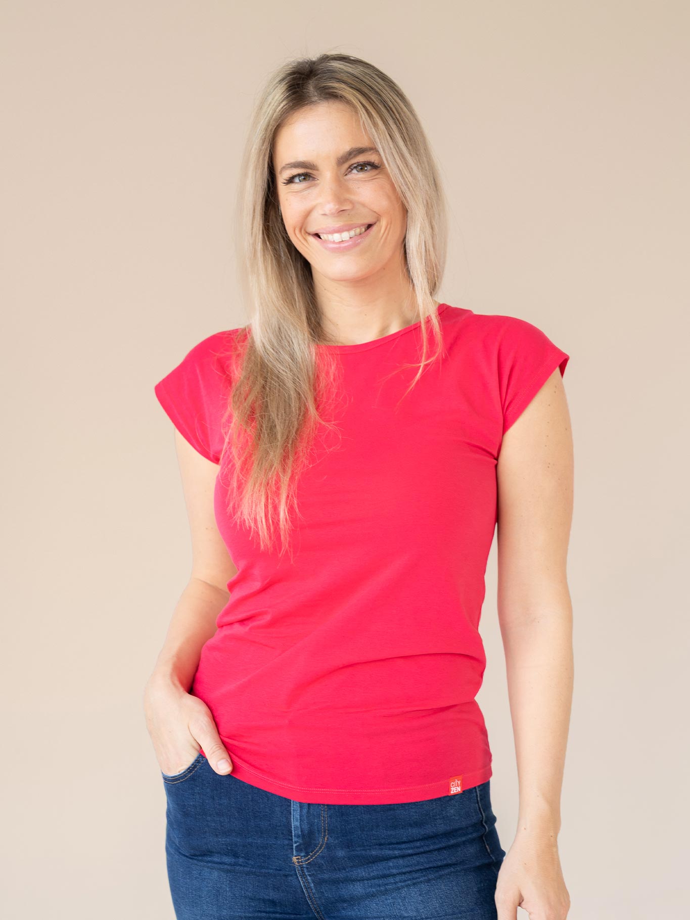 Schweißresistentes Damen Baumwollshirt CityZen® - Kimonoschnitt ALTA