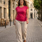 Schweißresistentes Damen Baumwollshirt CityZen® - Kimonoschnitt ALTA