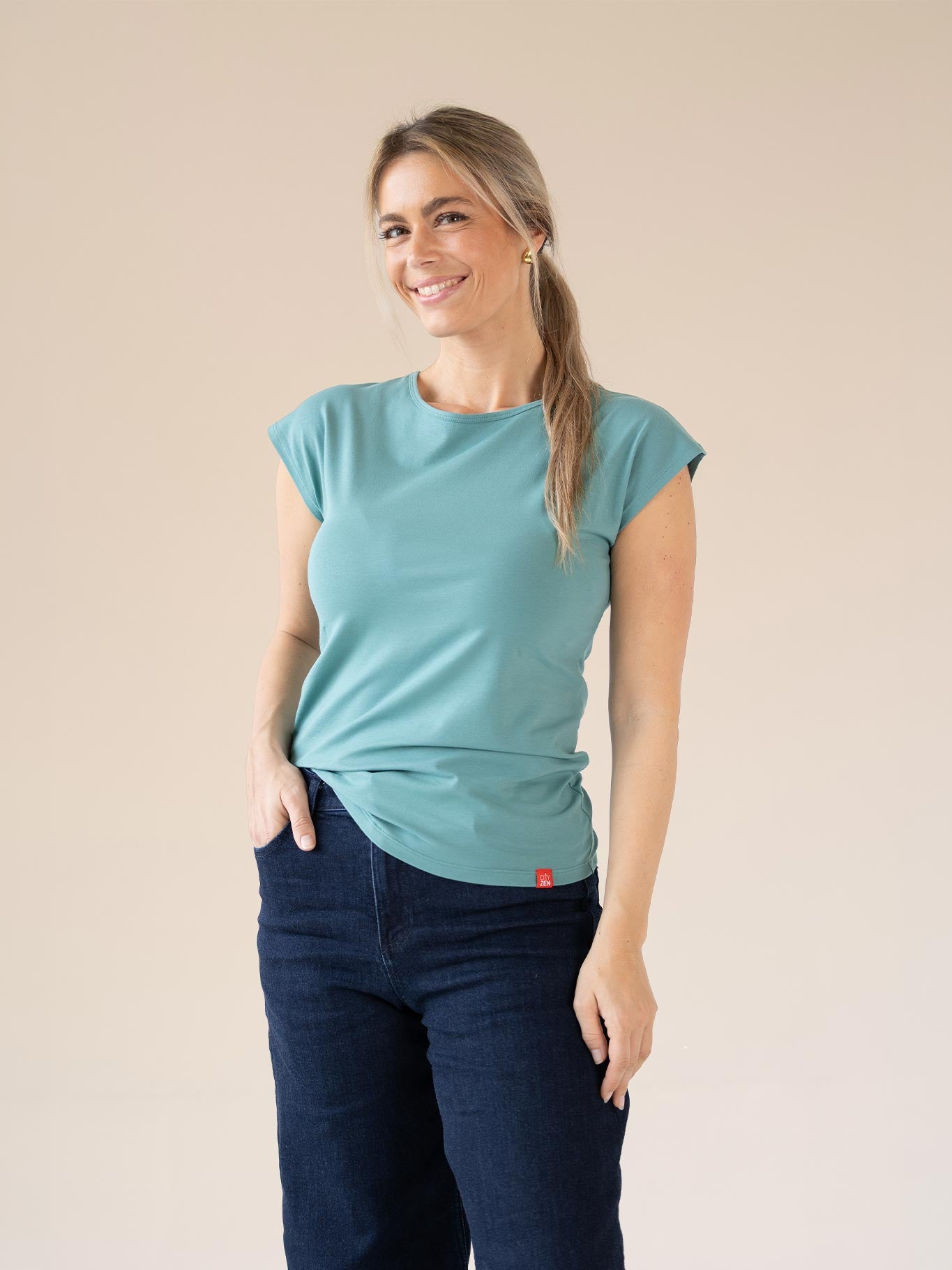 Schweißresistentes Damen Baumwollshirt CityZen® - Kimonoschnitt ALTA
