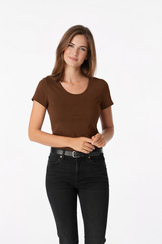 Schweißresistentes Damen Baumwollshirt CityZen® - Klassischer Schnitt