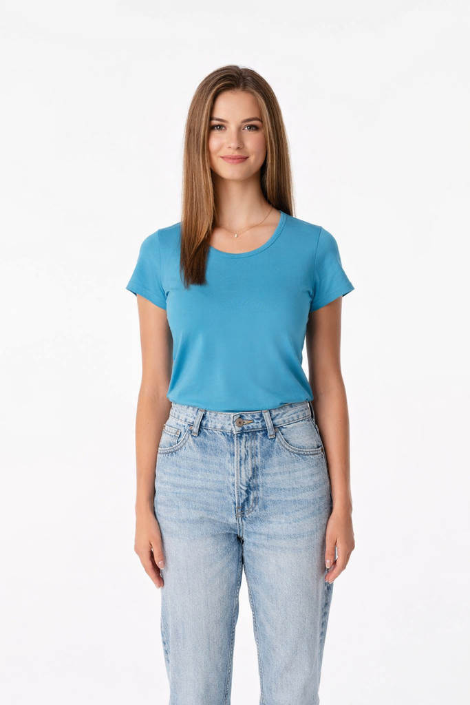 Schweißresistentes Damen Baumwollshirt CityZen® - Klassischer Schnitt