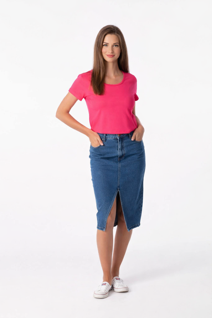 Schweißresistentes Damen Baumwollshirt CityZen® - Klassischer Schnitt