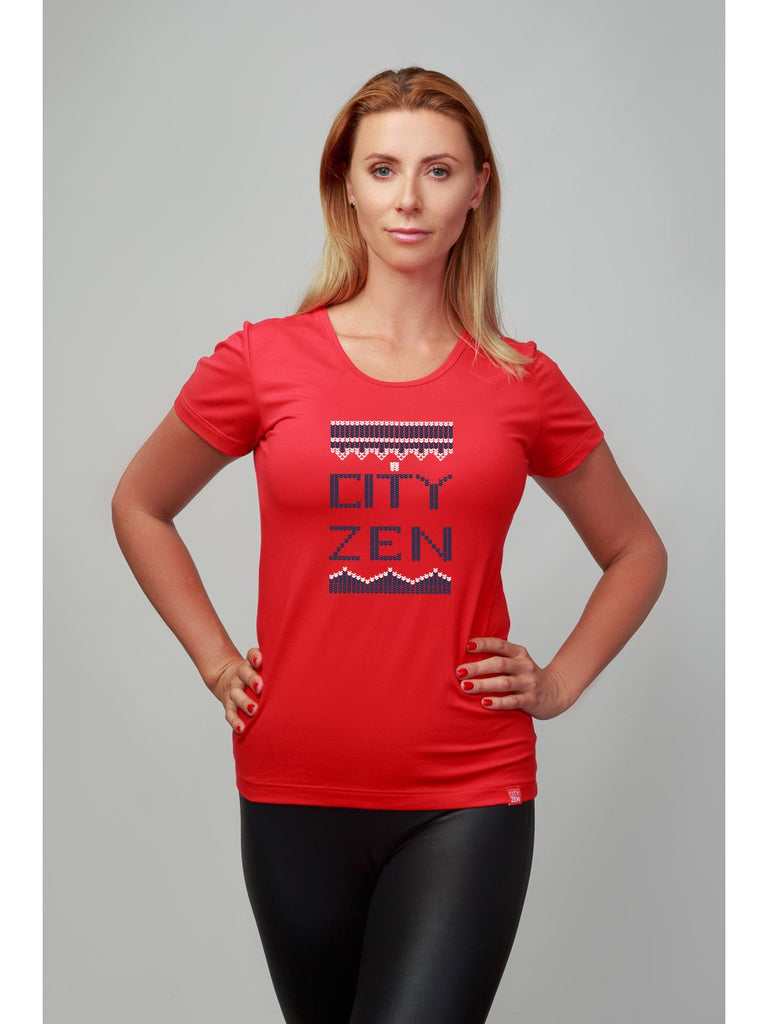 Schweißresistentes Damen Baumwollshirt CityZen® - Klassischer Schnitt - Weihnachtsedition