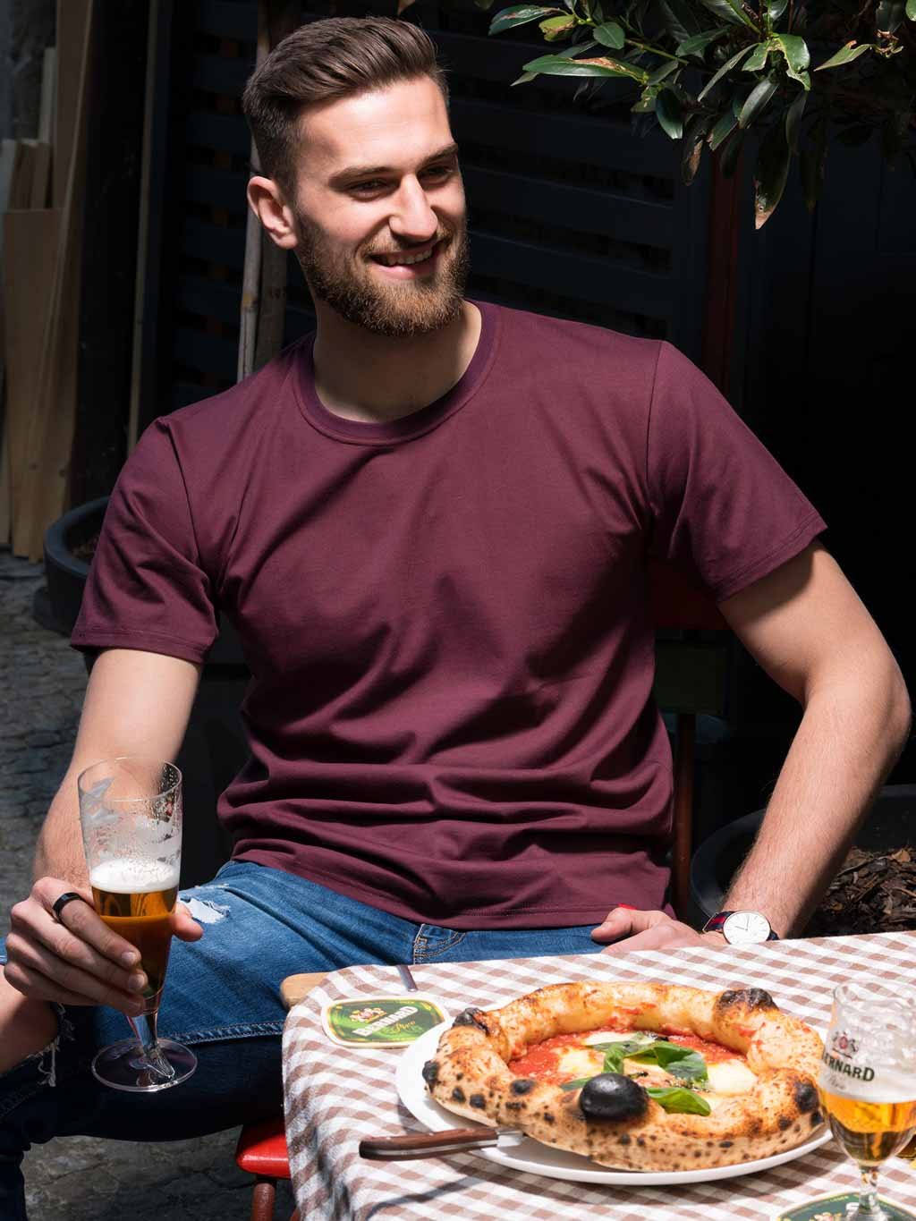 Antischweiß Herren Baumwollshirt CityZen® - Rundhals