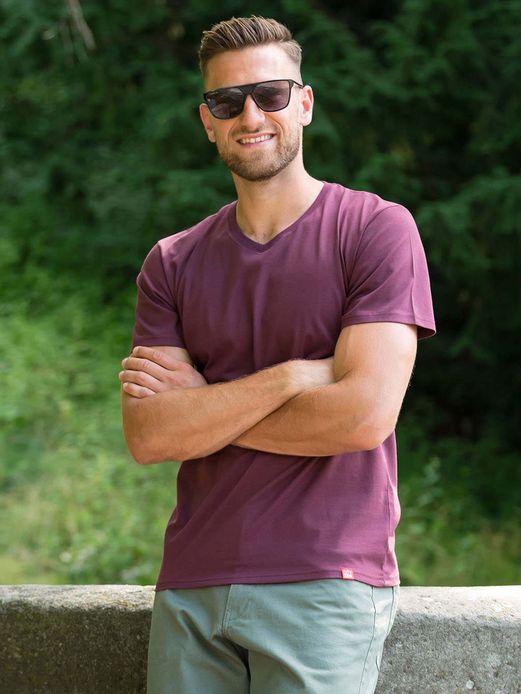 Antischweiß Herren Baumwollshirt CityZen® - V-Ausschnitt BONDY