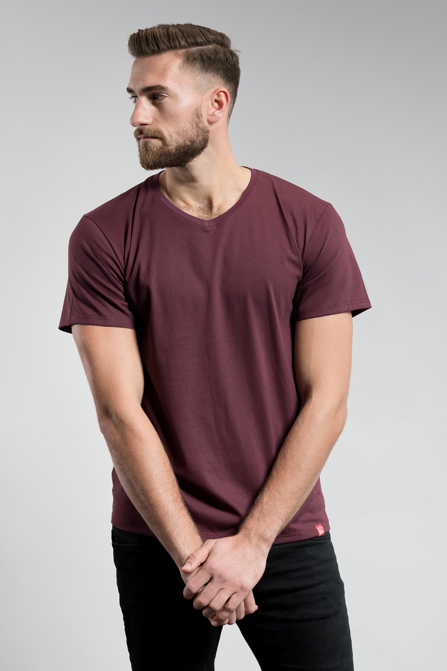 Antischweiß Herren Baumwollshirt CityZen® - V-Ausschnitt BONDY