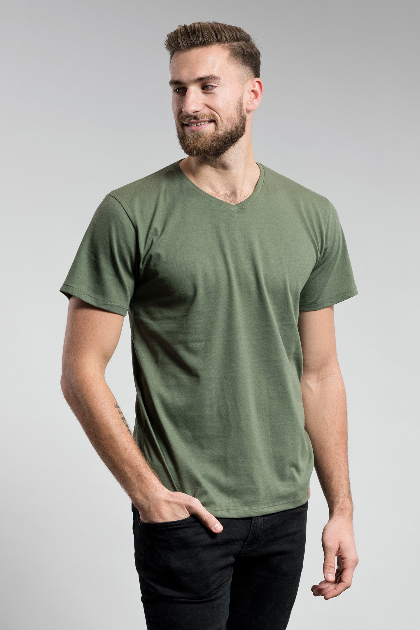 Antischweiß Herren Baumwollshirt CityZen® - V-Ausschnitt BONDY