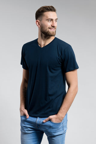Antischweiß Herren Baumwollshirt CityZen® - V-Ausschnitt