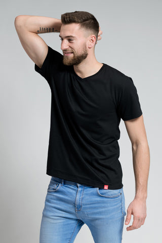 Antischweiß Herren Baumwollshirt CityZen® - V-Ausschnitt