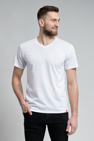 Antischweiß Herren Baumwollshirt CityZen® - V-Ausschnitt