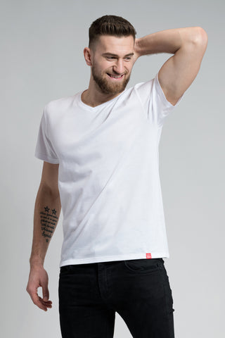Antischweiß Herren Baumwollshirt CityZen® - V-Ausschnitt