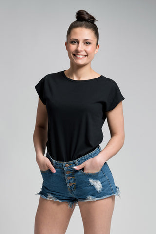 Schweißresistentes Damen Baumwollshirt CityZen® - Kimonoschnitt