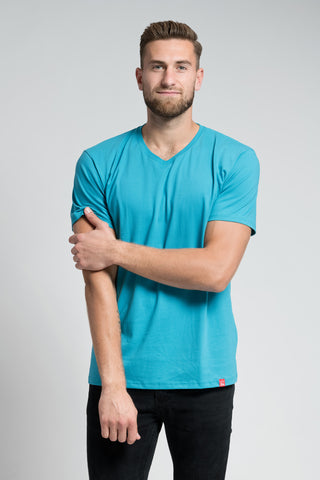 Antischweiß Herren Baumwollshirt CityZen® - V-Ausschnitt