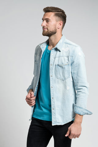 Antischweiß Herren Baumwollshirt CityZen® - V-Ausschnitt