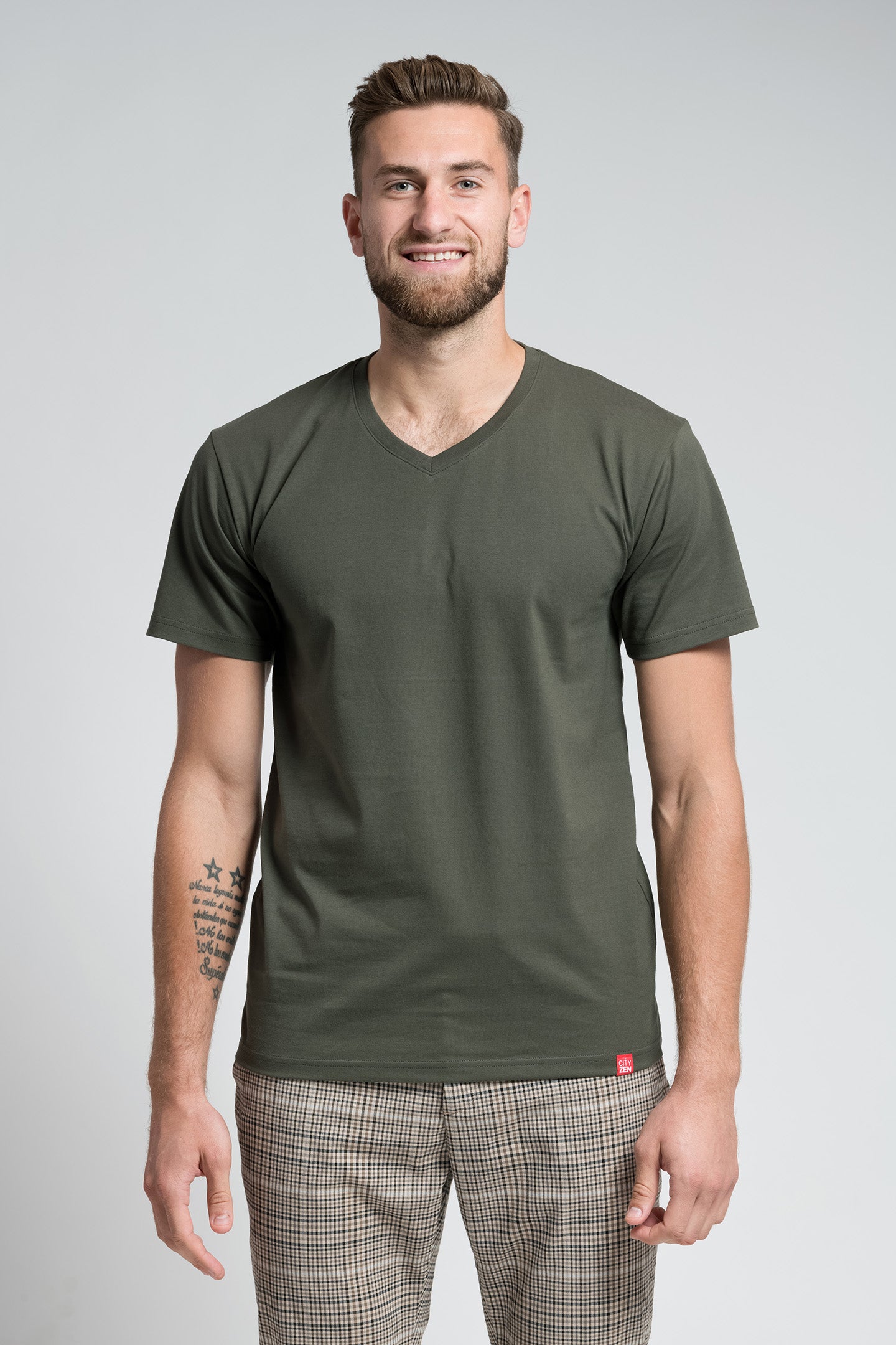 Antischweiß Herren Baumwollshirt CityZen® - V-Ausschnitt BONDY