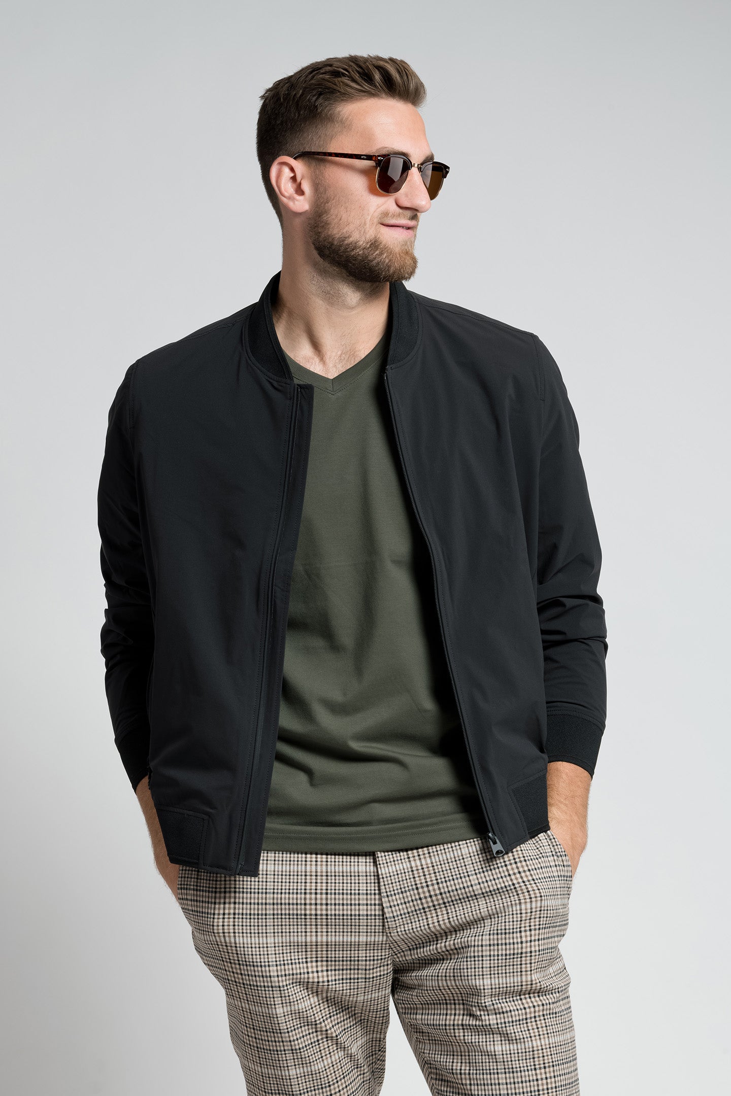 Antischweiß Herren Baumwollshirt CityZen® - V-Ausschnitt BONDY