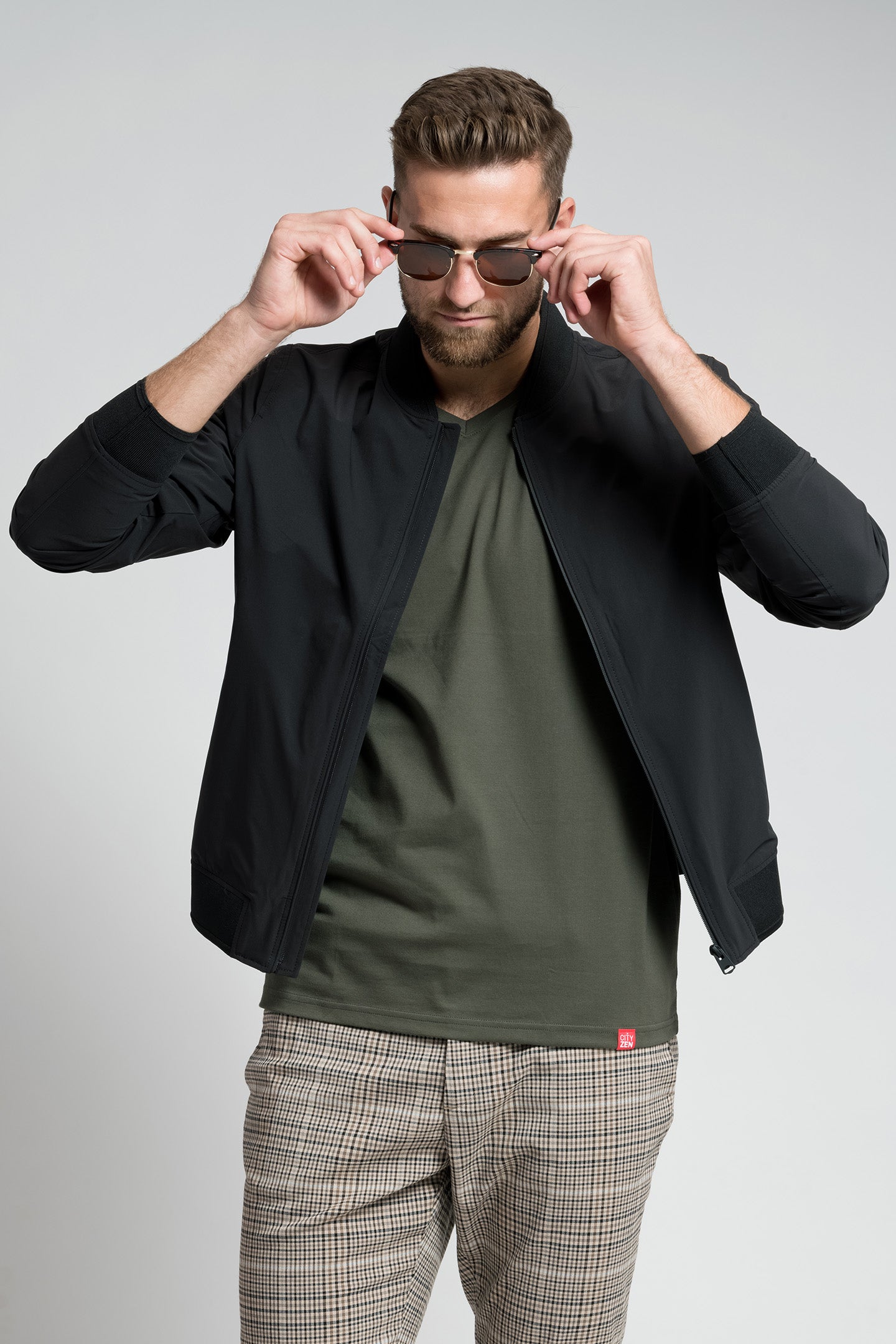 Antischweiß Herren Baumwollshirt CityZen® - V-Ausschnitt BONDY